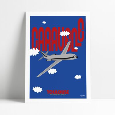 Poster A3 La Caravelle (hergestellt in Frankreich)