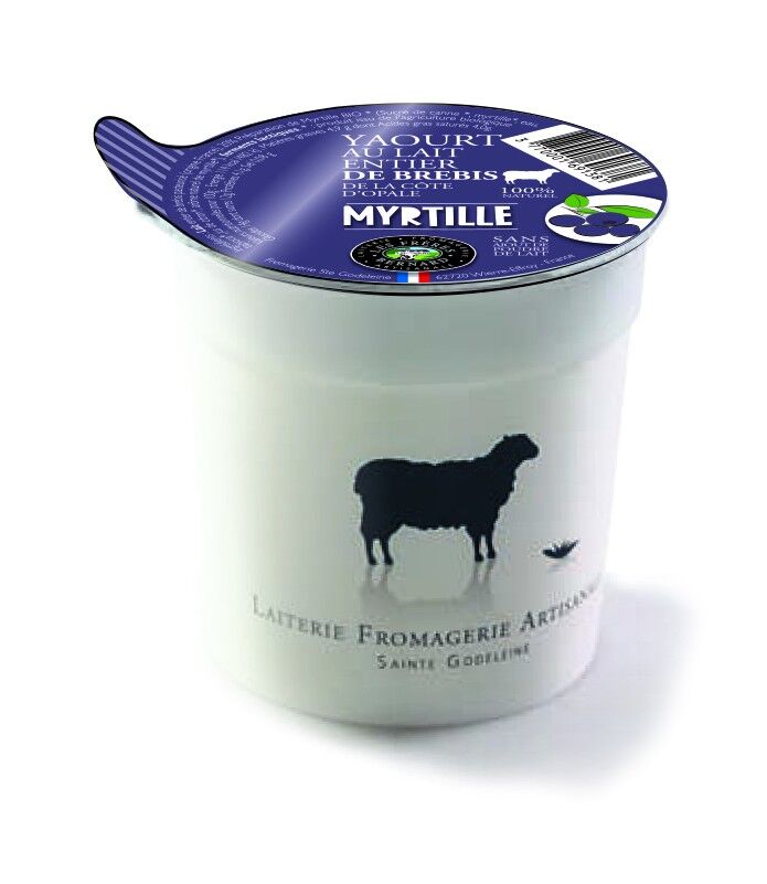 Yogurt biologico di pecora con mirtilli