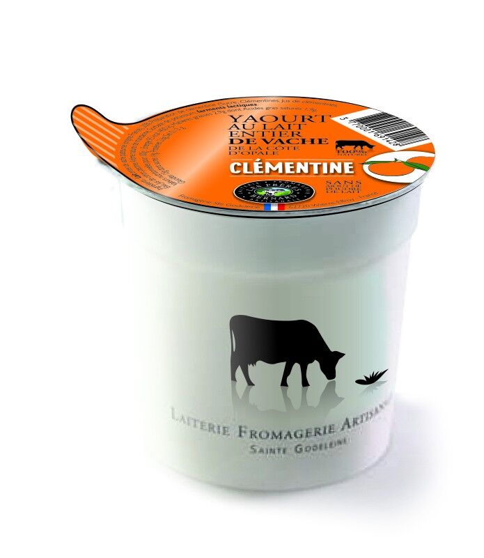 Yogurt intero di vacca con clementine