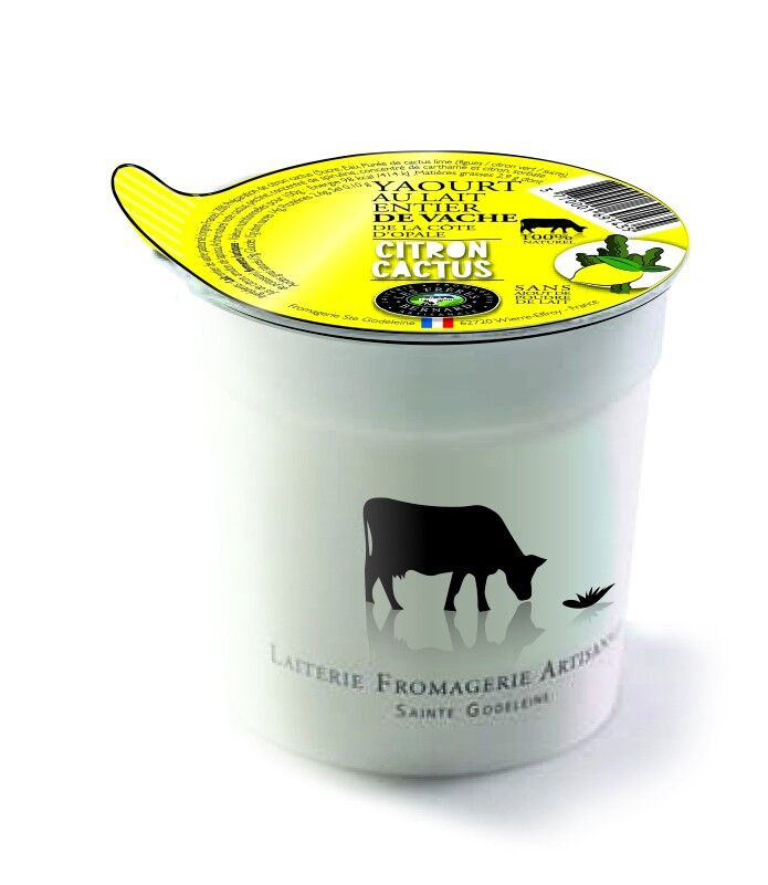 Yogurt di latte vaccino con
cactus al limone