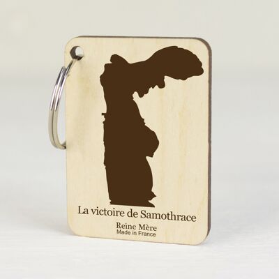 Victory of Samothrace key ring (made in France) in Birch wood
