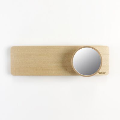 Wall key holder - Newton L - (made in France) in varnished solid beech wood