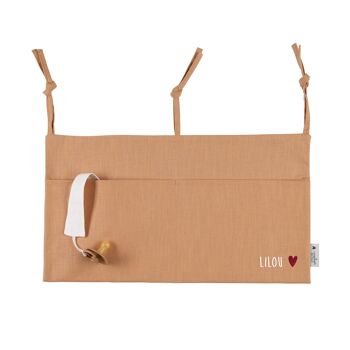 Range doudou en lin camel 2