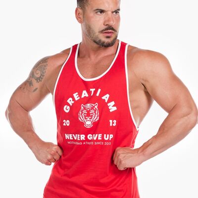 Tanktop Never Give Up Red