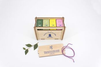 Pack coffret 4 savons - (made in France) 100 % naturel - huile essentielle de Tea tree, Camphre, Litsea Cubeba, Citron 3