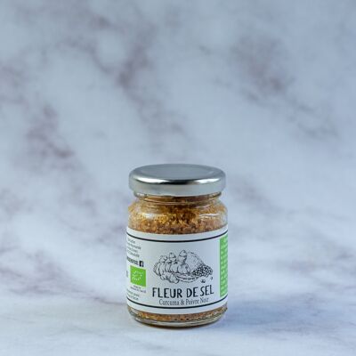 Aromatisiertes Fleur de Sel – Kurkuma und schwarzer Pfeffer