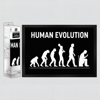 Paillasson Human Evolution avec un motif amusant 1