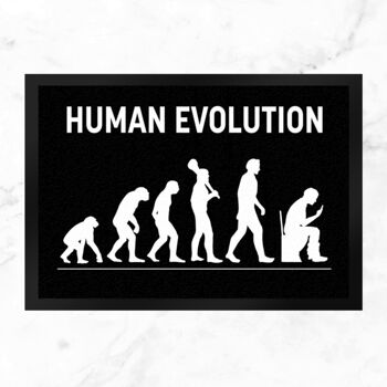 Paillasson Human Evolution avec un motif amusant 2