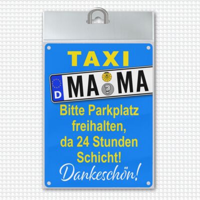 Taxi Mama Metallschild zum Thema Mutter sein