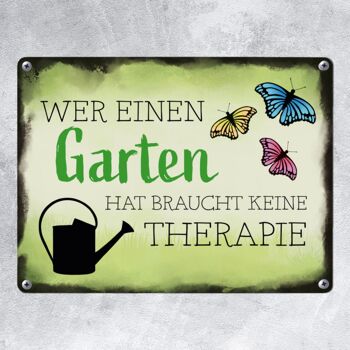 Si vous avez un jardin, vous n'avez pas besoin de thérapie Plaque métallique pour le jardin 2