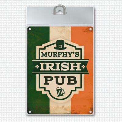 Murphy's Irish Pub themed metal sign