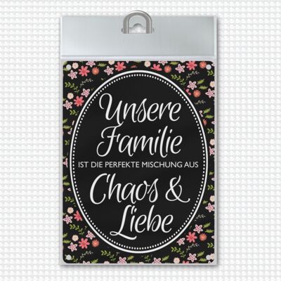 Metal Sign Saying Our Family Is The Perfect One