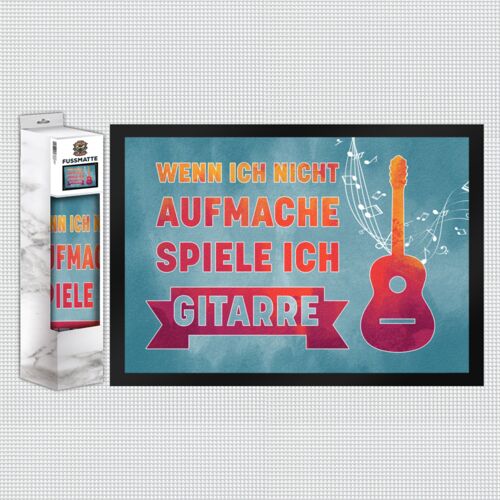 Wenn ich nicht aufmache, spiele ich Gitarre Fußmatte für Gitarristen