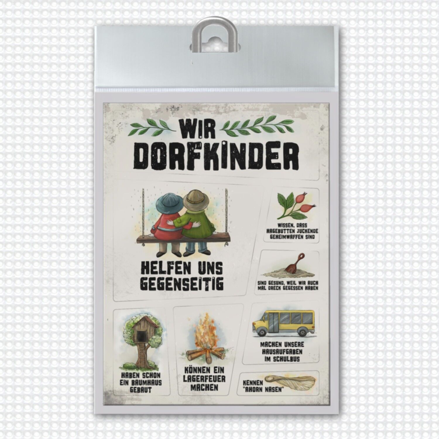 Abbiamo i magneti da frigo per bambini del villaggio in un set di 8