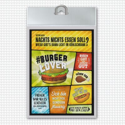 Fast food fridge magnets in a set of 8