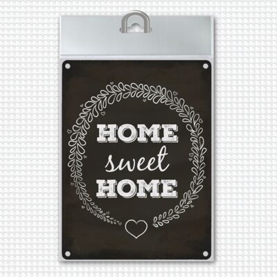 Plaque en métal Home sweet home