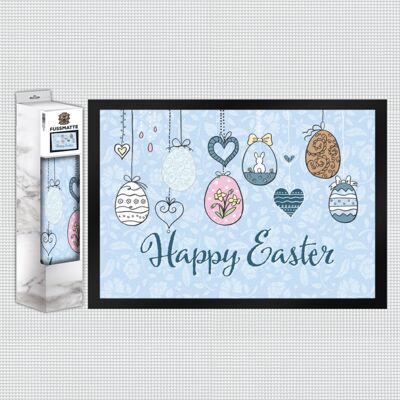 Happy Easter Ostern Fußmatte mit Ostereier-Motiv