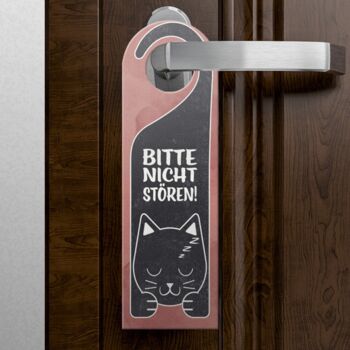 Entrez - ne pas déranger affichette de porte avec chat 3
