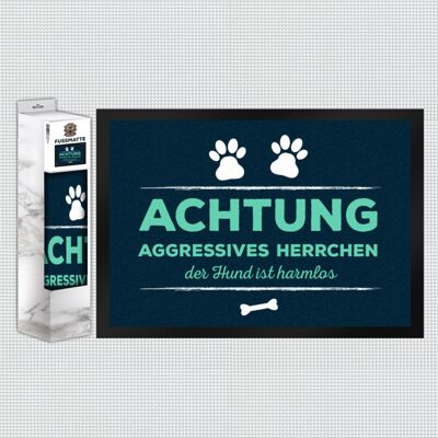 Achtung aggressives Herrchen Fußmatte