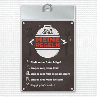 My Grill My Rules Tin Sign