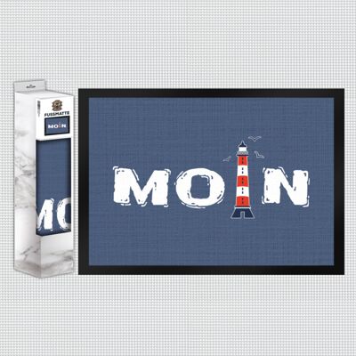 Moin lighthouse maritime doormat