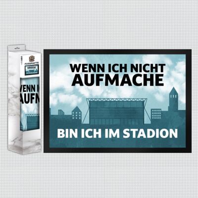 Wenn ich nicht aufmache, bin ich im Stadion Fußmatte