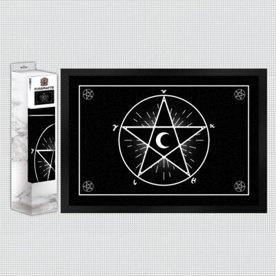 Halloween pentagram doormat