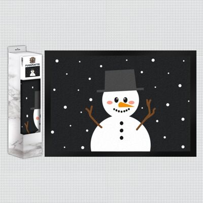 Snowman in the Snow doormat