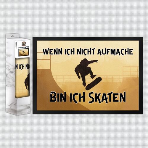 Wenn ich nicht aufmache bin ich skaten Fußmatte für Skater