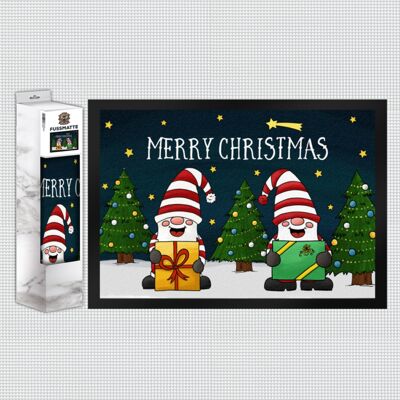Paillasson Merry Christmas avec motif gnome