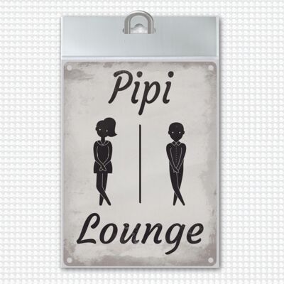 Pipilounge Blechschild für WC & Toiletten in 15x20