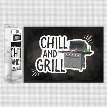 Paillasson chill and grill avec motif grill électrique 1