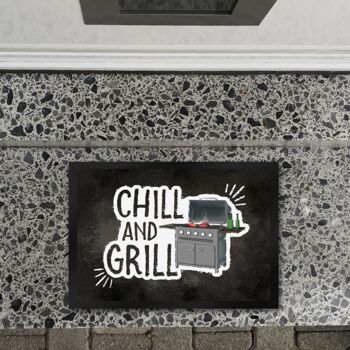 Paillasson chill and grill avec motif grill électrique 3