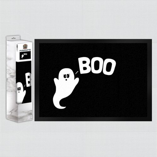 Gespenst Fußmatte mit Spruch: Boo