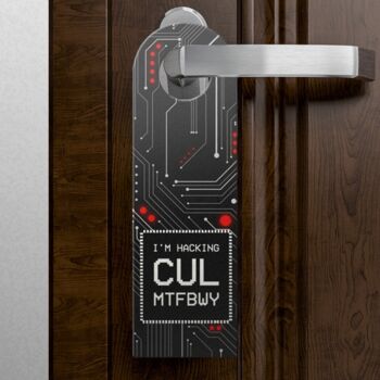 Affichette de porte Hacker Nerd Bienvenue sur mon 127.0.0.1 et cul MTFBWY 3