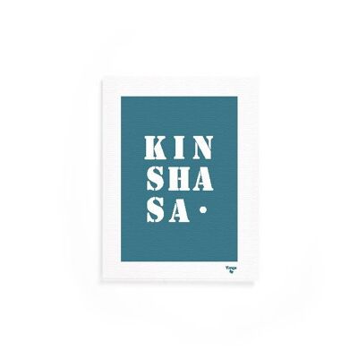 Affiche "Kinshasa" bleue