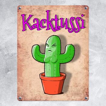 Plaque en métal motif cactus - Kaktussi Kaktussi aux seins 2