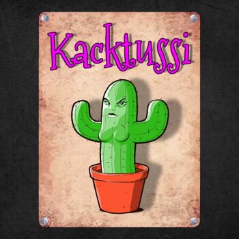 Plaque en métal motif cactus - Kaktussi Kaktussi aux seins 4