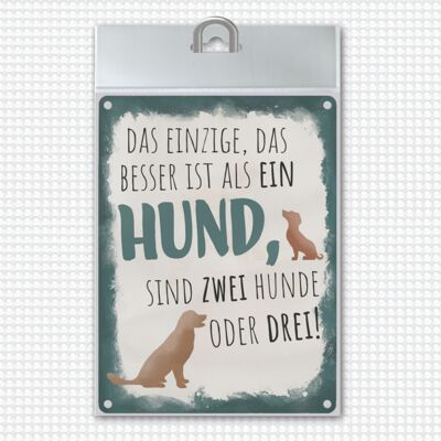 Lustiger Spruch für Hundebesitzer Metallschild