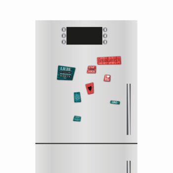 Love aimants pour réfrigérateur dans un ensemble de 8 3