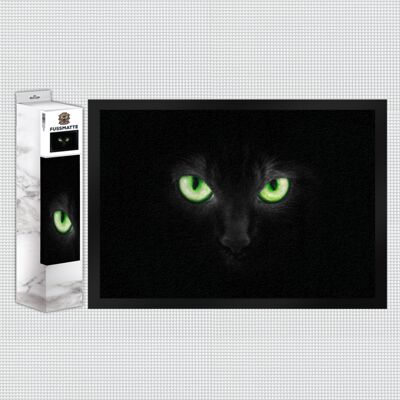 Felpudo Gato con Ojos Verdes