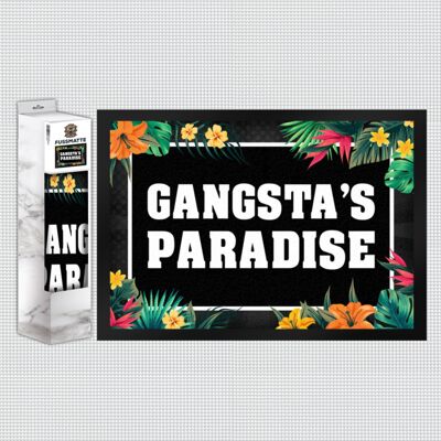 Felpudo Gangsta's Paradise con motivo floral