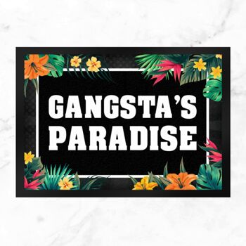 Paillasson Gangsta's Paradise avec motif floral 2