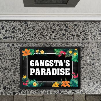 Paillasson Gangsta's Paradise avec motif floral 3