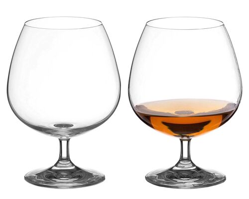 Auris Brandy Crystal Glasses - Set Of 2