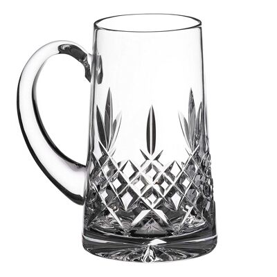 Beer Jug Or Tankard - 24% Lead Crystal Tankard With Blank Engraving Panel - Vase Prepared For Personalisation (personalisation Not Included)