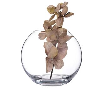 Vase Bol à Poisson en Verre Décoratif Sphère de Cristal - 18cm