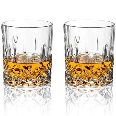 Diamante 'dorchester' Whisky Tumblers - Premium Lead Free Crystal - Set Of 2