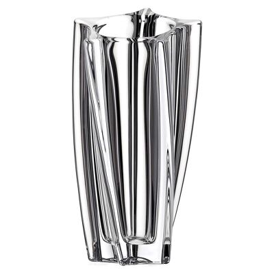 Diamante Crystal Glass Vase 'yoko' | Weighty Crystal Vase Made From Thick Crystal | 25cm Tall