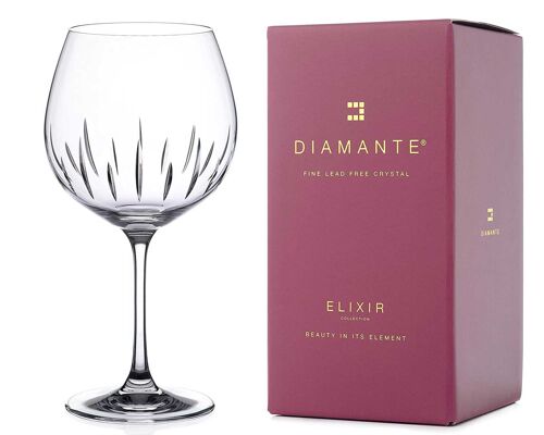 Diamante Gin Glass Copa ''linea'' Single - Crystal Gin Balloon Glass In Gift Packaging - Perfect Gift